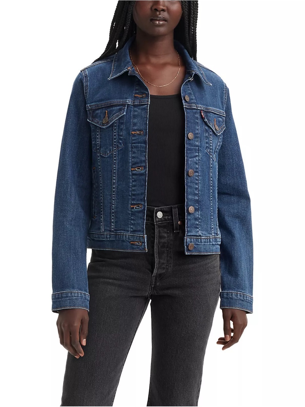 Levi's Women’s Dark Blue Wash Denim Trucker Jean Jacket